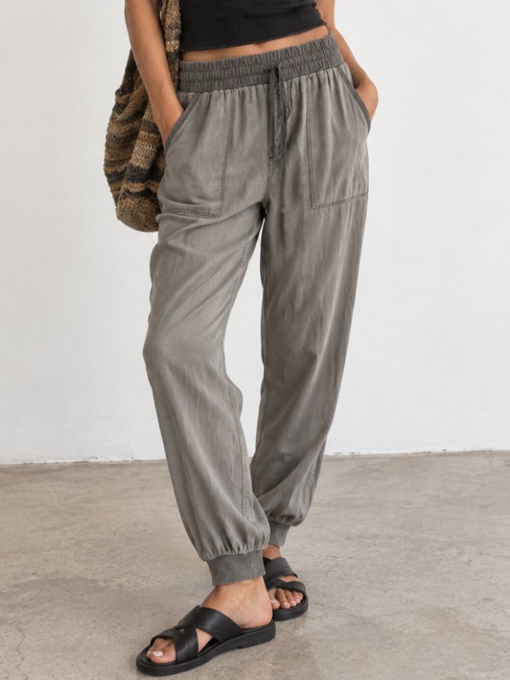 SPLENDID Leona Olive Green Stretch Utility High Rise Jogger Soft Pant XS NWOT
